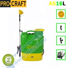Пръскачка акумулаторна 16л, 12V, 8Ah, 5.5 bar, PROCRAFT AS16L